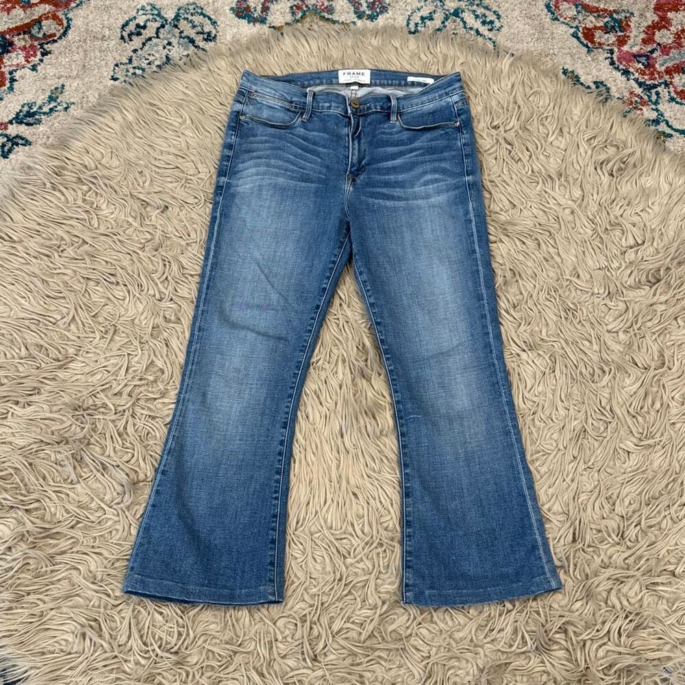 Frame le high flare capri jeans size 30